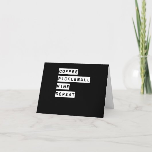 Carte Coffee Pickleball Wine Repeate (Devant)