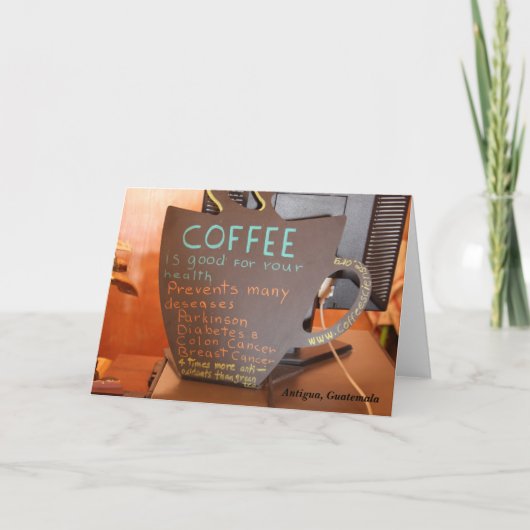 Carte Coffee prevents many diseases. (Devant)