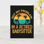 Carte Coiffeur à la retraite Plus mon problème (Fleur jaune)