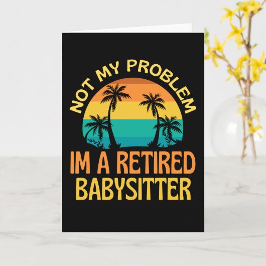 Carte Coiffeur à la retraite Plus mon problème (Fleur jaune)