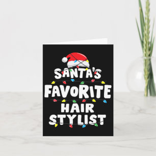 Carte Coiffeur cadeau drôle préféré de Noël du Père Noël