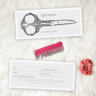 Carte Coiffeur Coiffeur Salon Certificat cadeau
