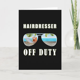 Carte Coiffeur de service lunettes de soleil vacances pl