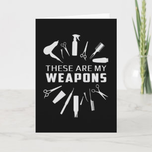 Carte Coiffeur Liste de cheveux Barber Armes Idée cadeau
