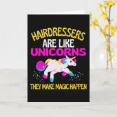 Carte Coiffeurs Unicorn, Coiffeur de la licorne magique (Fleur jaune)