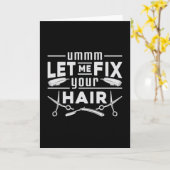 Carte Coiffeuse Styliste Barbier Ciseaux Coiffeur Cadeau (Fleur jaune)