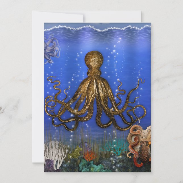 Carte Coiffure de pieuvre - Colorée (Devant)