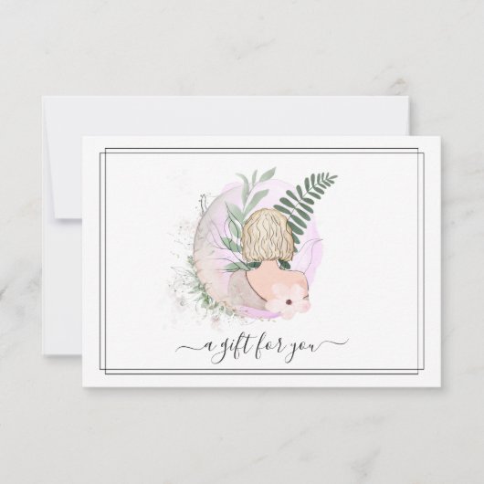 Carte Coiffure de salon aquarelle | Certificat cadeau (Devant)
