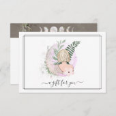 Carte Coiffure de salon aquarelle | Certificat cadeau (Devant / Derrière)