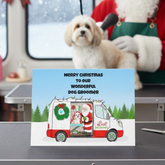 Carte Coiffure pour animaux de compagnie mobile Noël