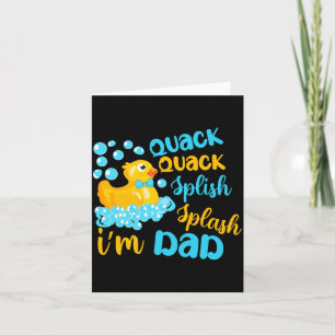 Carte Coin Coin Splash Splash Papa Canard en Caoutchouc