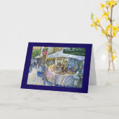 Carte Coin de Flying Pig Farm et Wine a Bit Salutation (Fleur jaune)