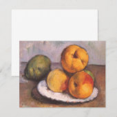 Carte coing, pommes, poires de Paul Cezanne (Devant / Derrière)