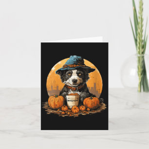 Carte Col V-Neck Halloween Chien pour Femmes