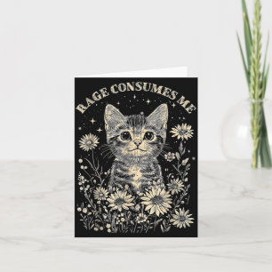 Carte Colère de chat mignon qui consomme un kitten drôle