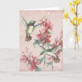 Carte Colibri (Fleur jaune)