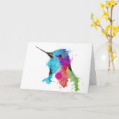 Carte colibri (Fleur jaune)