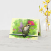 Carte Colibri (Fleur jaune)