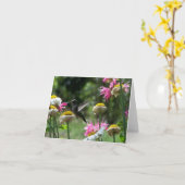 Carte Colibri 4 (Fleur jaune)