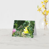 Carte Colibri 5 (Fleur jaune)