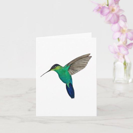 Carte Colibri à gorge fière (Orchidée)