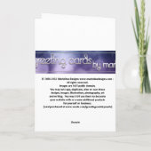 Carte Colibri avec Fleurs 3 Blank Greeting Card (Dos)