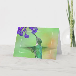 Carte Colibri avec la lavande de Mona