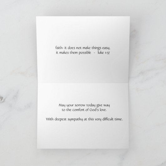 Carte Colibri avec verset (Luc 1:37) Sympathie (Intérieur)