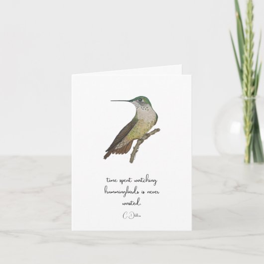 Carte Colibri Calliope (Devant)