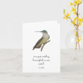 Carte Colibri Calliope (Fleur jaune)