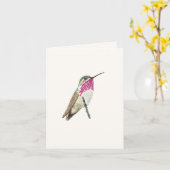 Carte Colibri de Calliope (Fleur jaune)