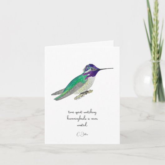 Carte Colibri de Costa (Devant)