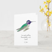 Carte Colibri de Costa (Fleur jaune)
