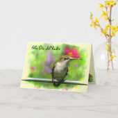 Carte Colibri Dia del Padre (Fleur jaune)