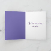 Carte Colibri éclaboussant dans un iris violet (Intérieur)