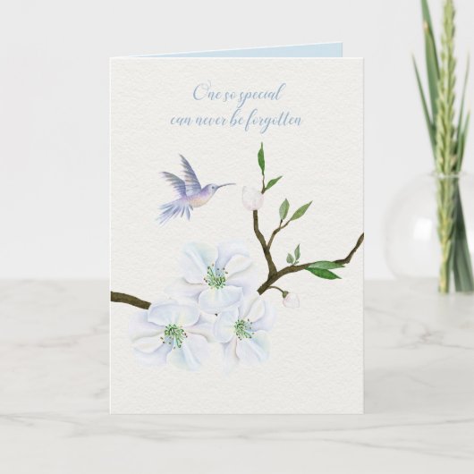 Carte Colibri en Sympathie avec Fleurs de Magnolia (Devant)