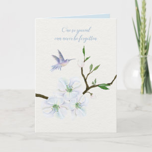 Carte Colibri en Sympathie avec Fleurs de Magnolia