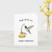 Carte Colibri et Cloches (Fleur jaune)