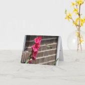Carte Colibri et Fleur de Gladiola (Fleur jaune)