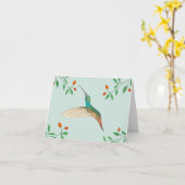 Carte Colibri et fleurs (Fleur jaune)