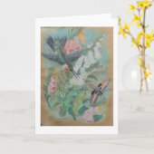 carte - Colibri et papillon (Fleur jaune)