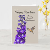 Carte Colibri Joyeux Anniversaire Petite fille (Fleur jaune)