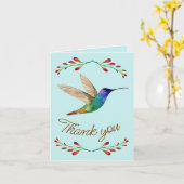 Carte Colibri Merci (Fleur jaune)