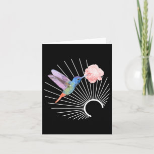 Carte Colibri oiseau aquarelle floral art colibri