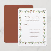 Carte Colibri RSVP (Devant / Derrière)