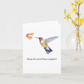 Carte colibri Rubis-throated (Fleur jaune)