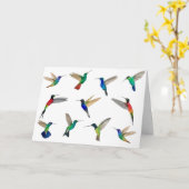 Carte Colibri tropical (Fleur jaune)