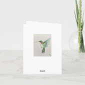 Carte Colibri vert (Dos)