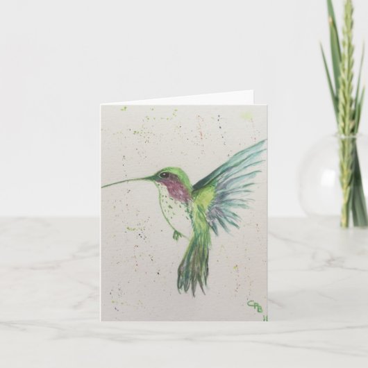Carte Colibri vert (Devant)