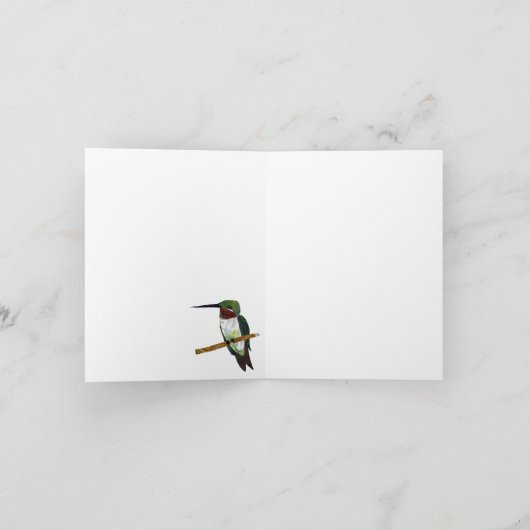 Carte Colibri vert clair (Intérieur)